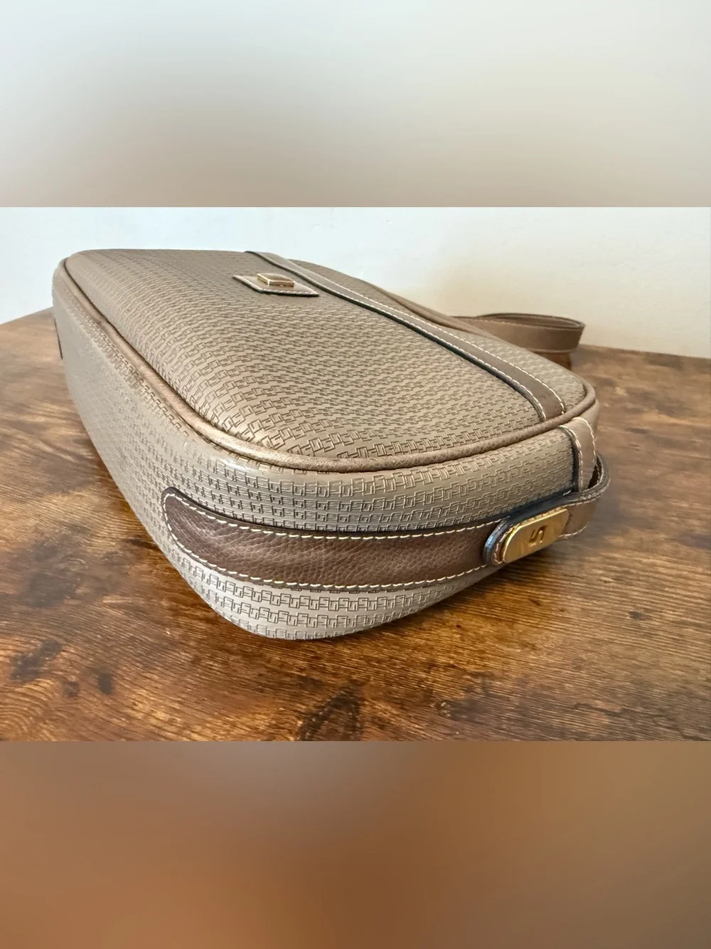 Vintage Stefan Italy Taupe Crossbody Bag Rare!!!